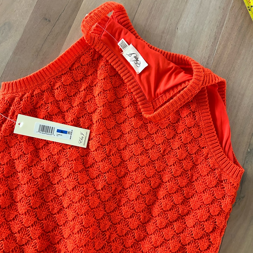 NWT ELIZA J CROCKET LINED HALTER DEEP ORANGE DRESS XL - Picture 10 of 11